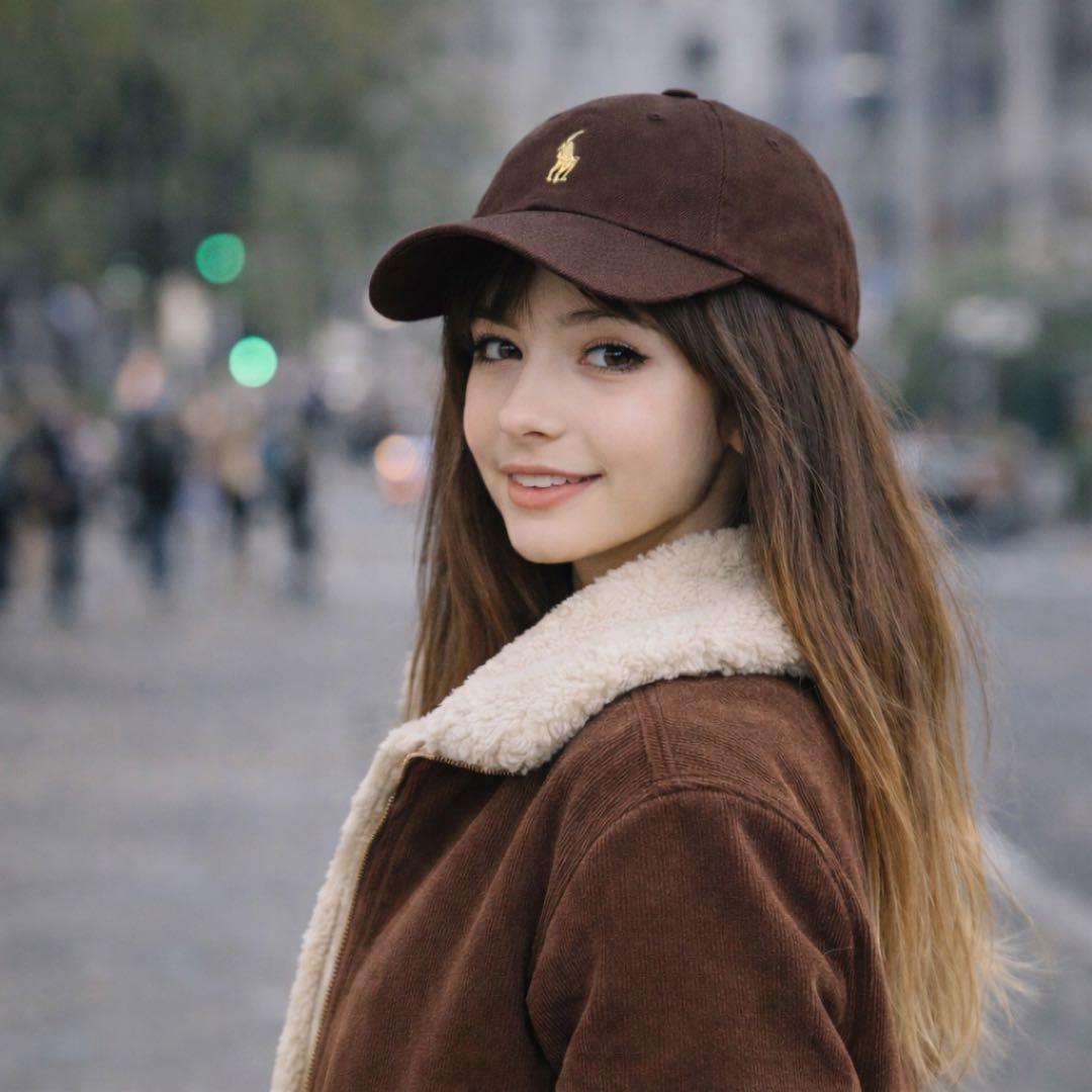 新品正規品　POLO ポロラルフローレン　キャップ　ブラウン　ホワイトベージュ茶