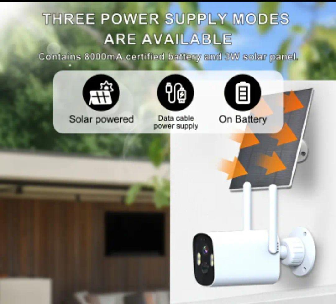 (2台セット)IP66防水防犯カメラ 双方向音声機能　ソーラー充電　配線不要