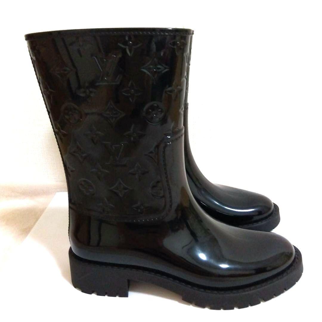 新品　未使用　LOUIS VUITTON ブラック長靴　ドロップス　38