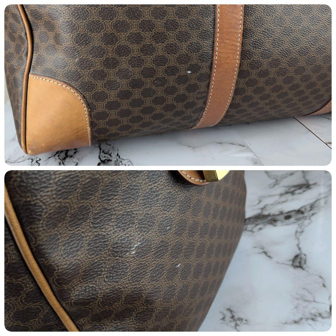 【美品】セリーヌ☆大容量　ゴールド　鍵付　マカダム　ボストンバッグ　旅行