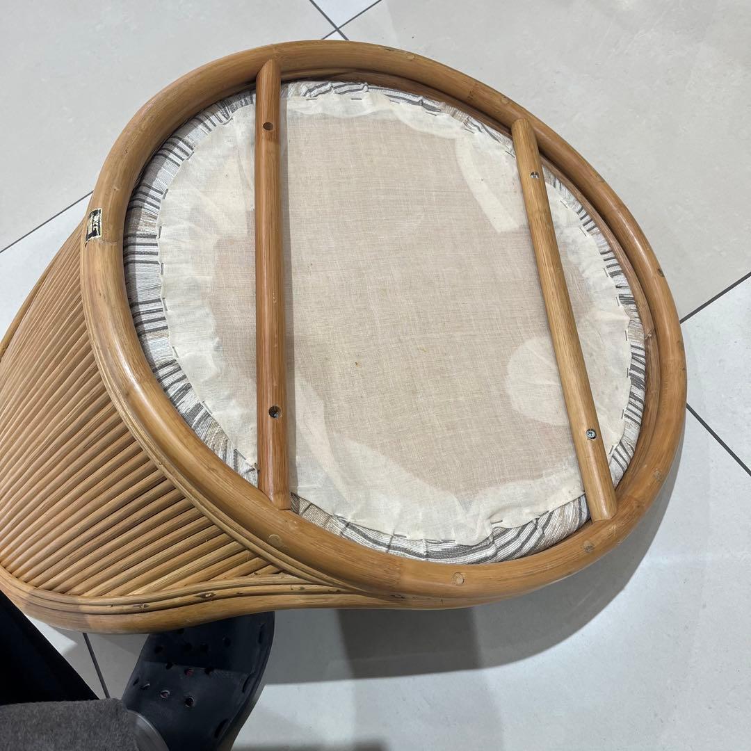 昭和レトロ コスガ家具 ラタン座椅子 ラタンチェア 2脚セット kosuga