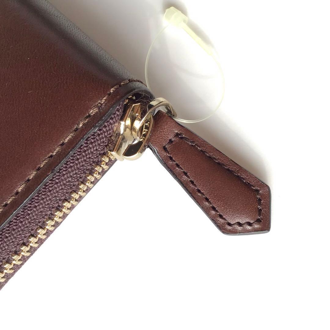 【新品】ポールスミス✨️オールドレザー2 ラウンド 長財布 チョコ ブラウン