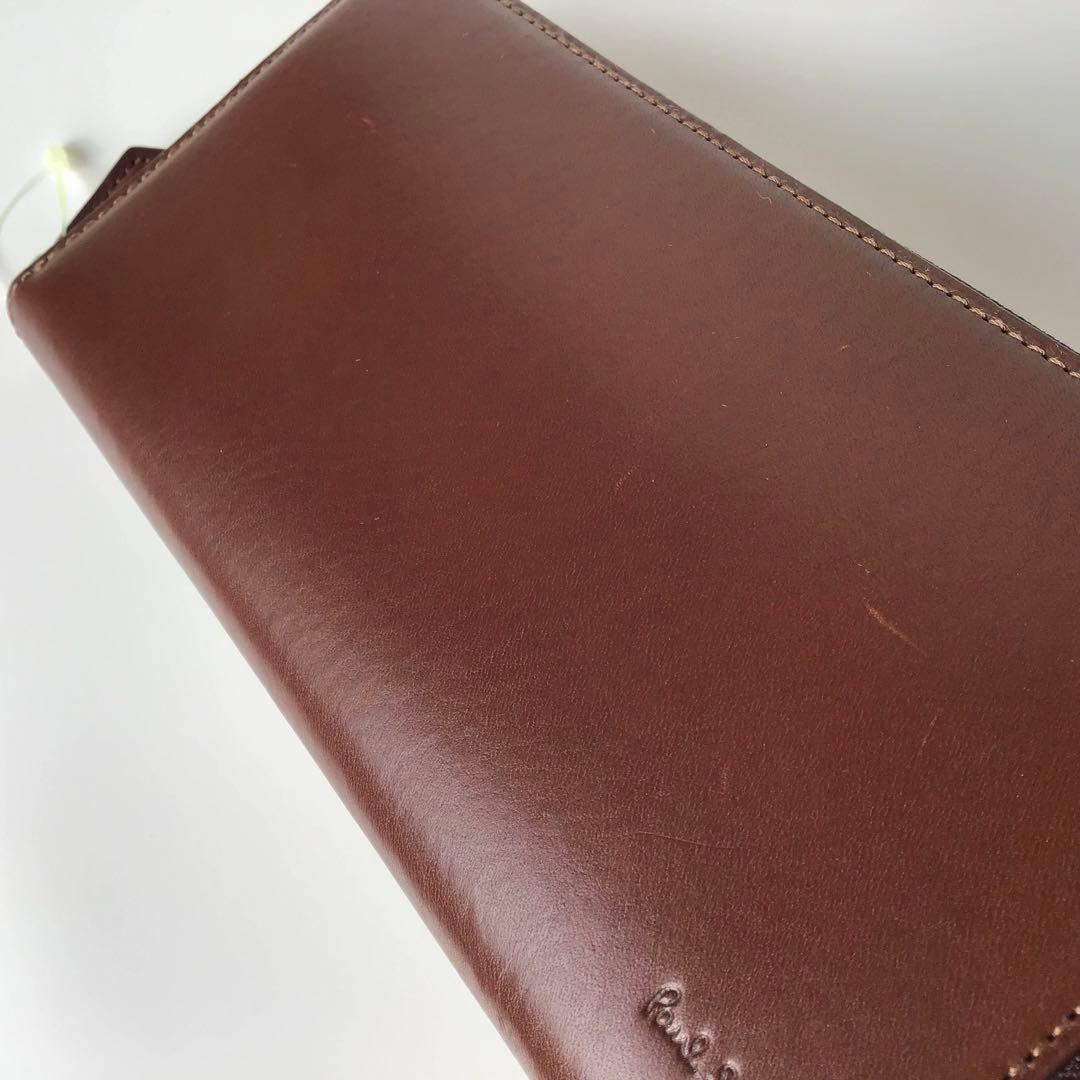 【新品】ポールスミス✨️オールドレザー2 ラウンド 長財布 チョコ ブラウン