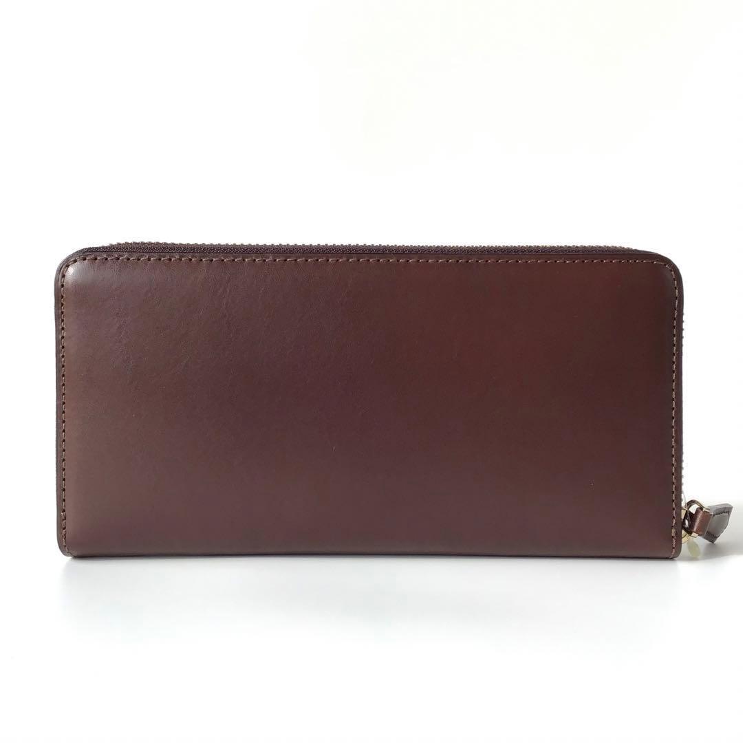 【新品】ポールスミス✨️オールドレザー2 ラウンド 長財布 チョコ ブラウン