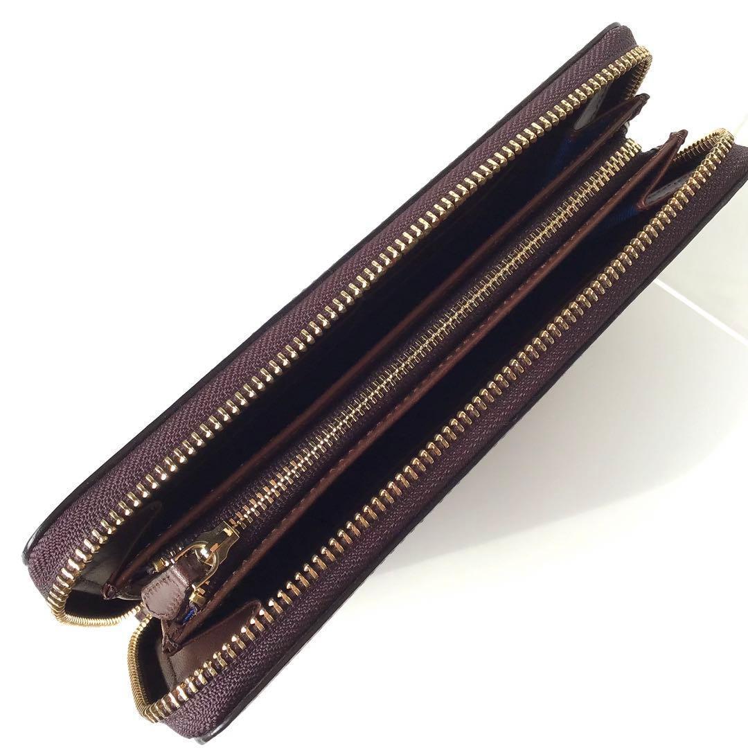 【新品】ポールスミス✨️オールドレザー2 ラウンド 長財布 チョコ ブラウン