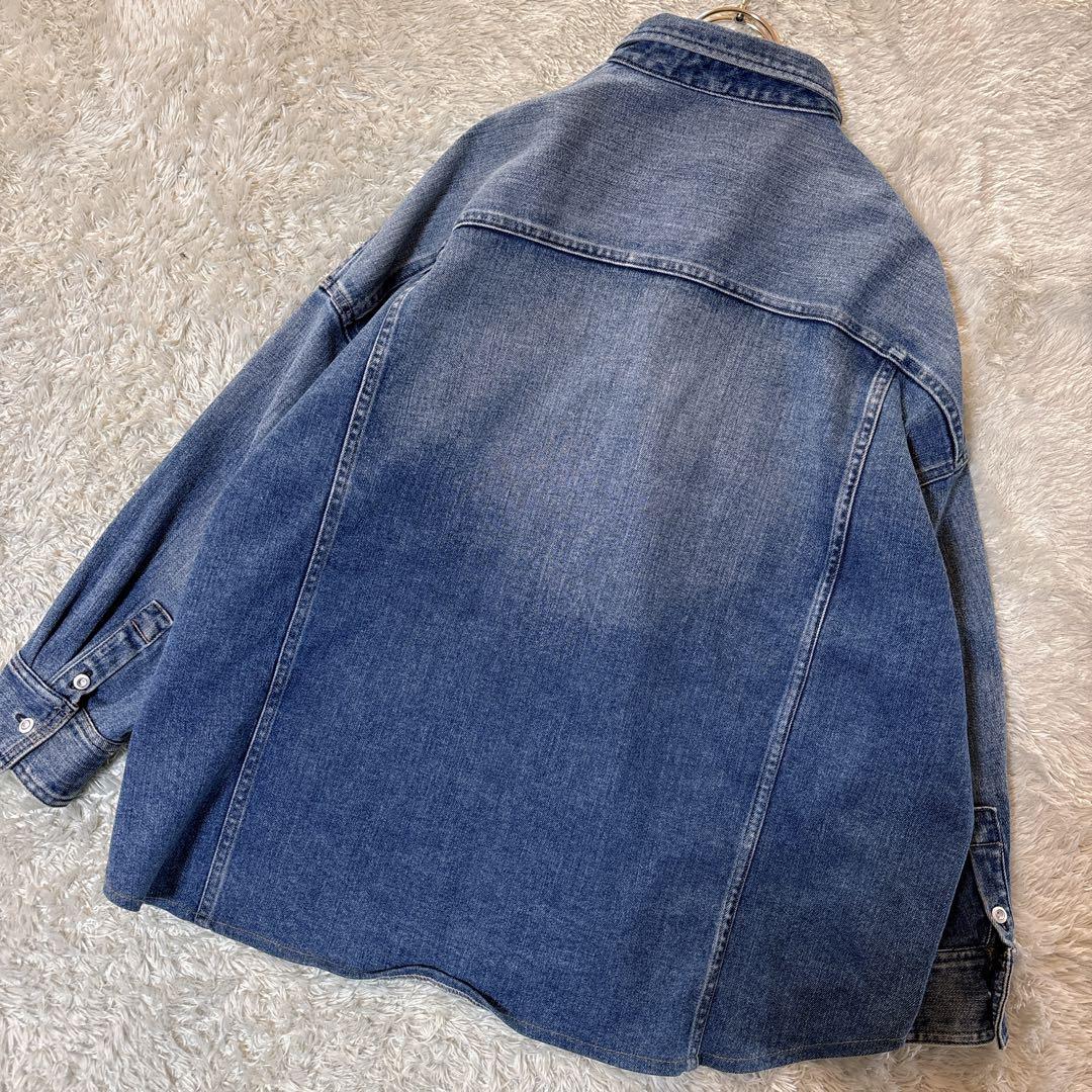 美品＊ヘルシーデニム Almond ビッグデニムシャツ ジャケット　ゆったり