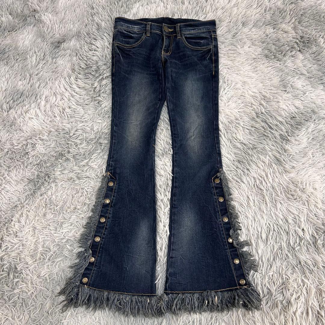 m6491【d.i.a ダイヤ】Y2K フレアデニムパンツ ストレッチ ギャル