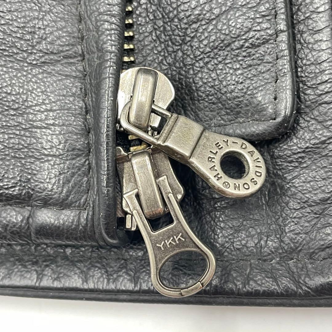 【美品】Harley-Davidson レザージャケット Mサイズ 刺繍ロゴ