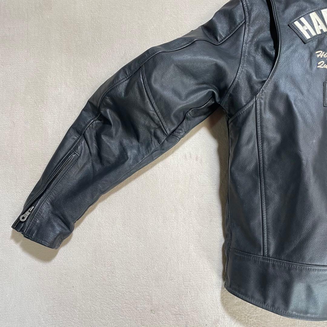 【美品】Harley-Davidson レザージャケット Mサイズ 刺繍ロゴ