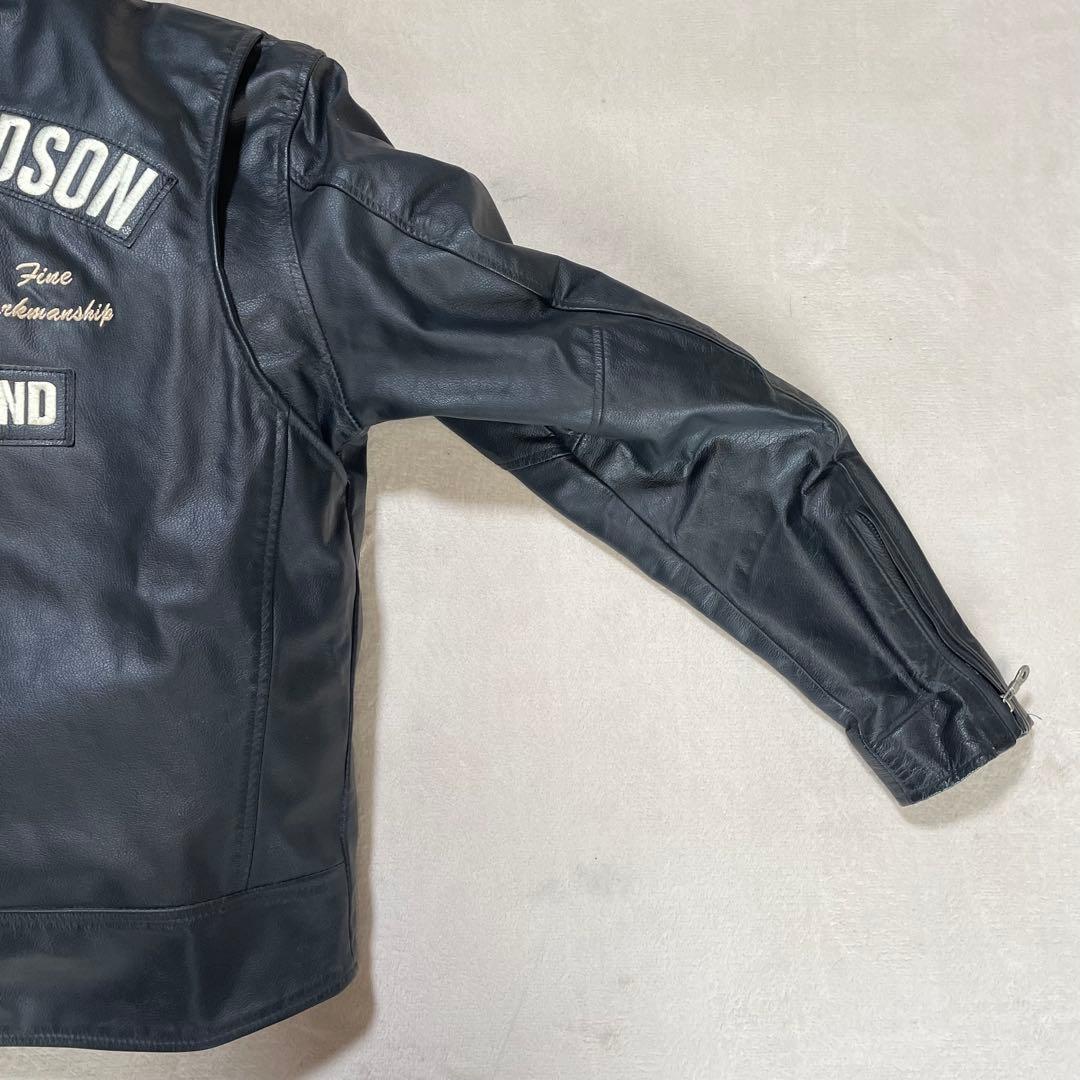 【美品】Harley-Davidson レザージャケット Mサイズ 刺繍ロゴ