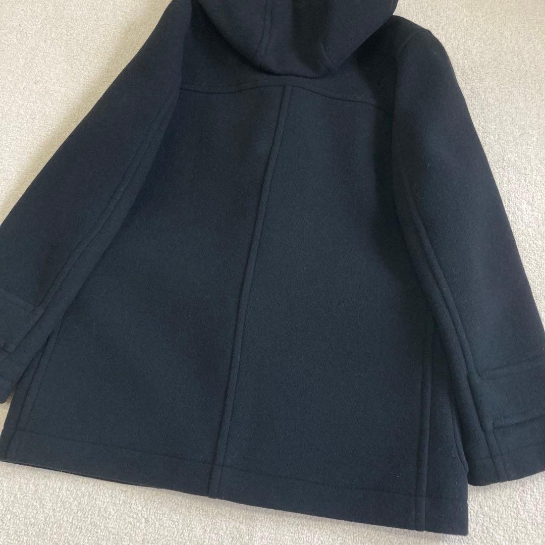 スピックアンドスパン パイルウールダッフルコート 36 ブラック