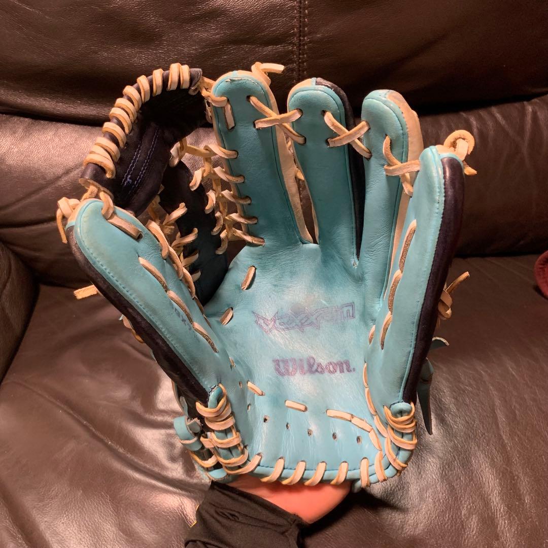Wilson 軟式外野用グローブ 青/白