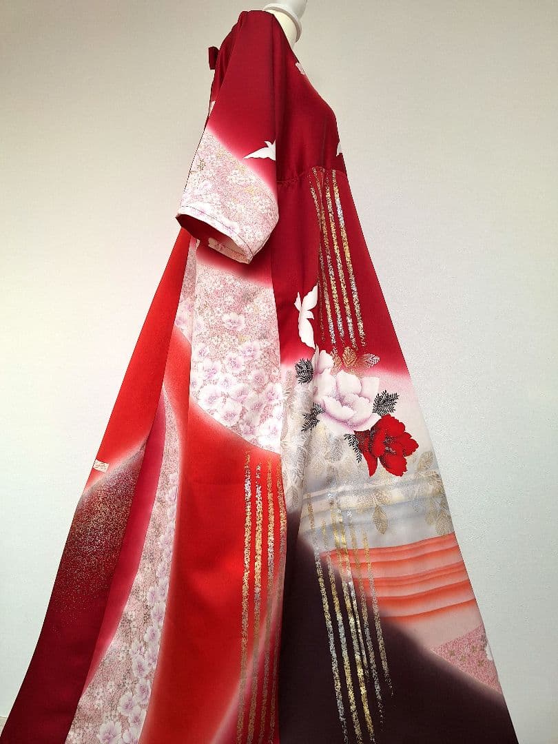 着物リメイクワンピース3681