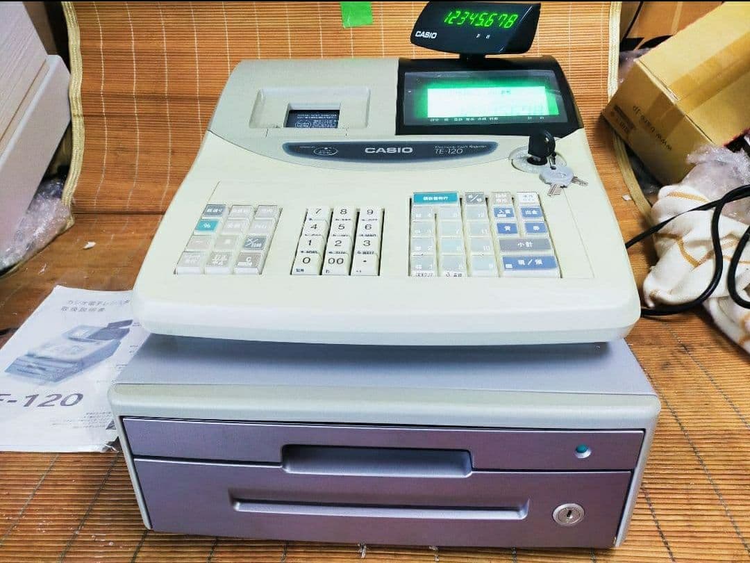 カシオレジスター　TE-120　フル設定込み　送料無料　人気機種　770684
