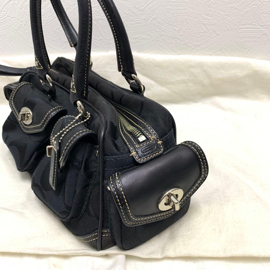COACH　コーチ レガシー ミニボストンバッグ 黒 ターンロック 6231