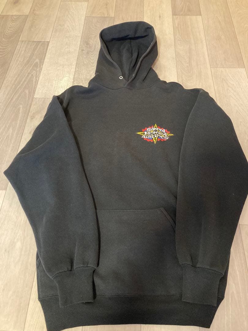 SANTA MONICA AIRLINES XL ブラック　パーカー　90′s