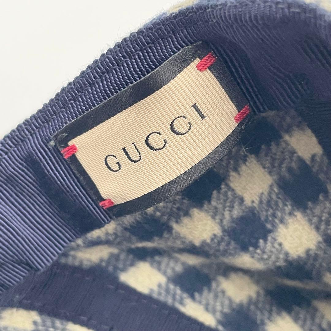 【✨未使用級】 グッチ ベースボールキャップ ジャンボGG コットン レザー
