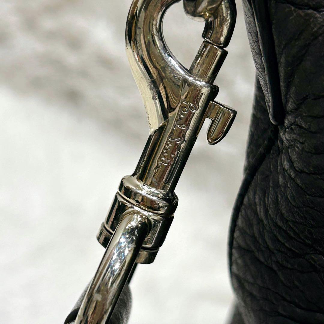 ポールスミス 2wayトートバッグ シボ革 ビジネス ブラウン マルチカラー