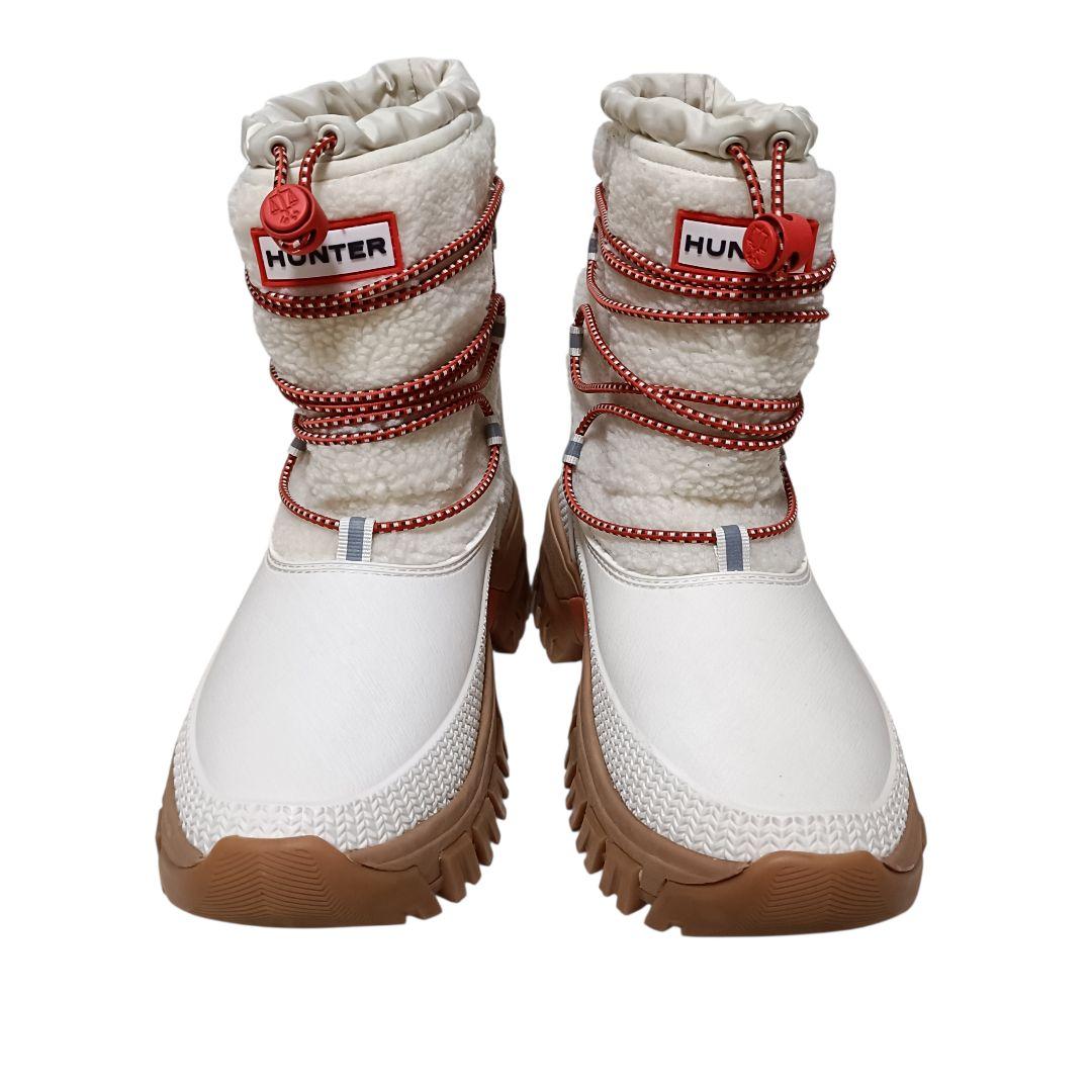 【極美品】HUNTER スノーブーツ ウォータープルーフ オフホワイト UK3