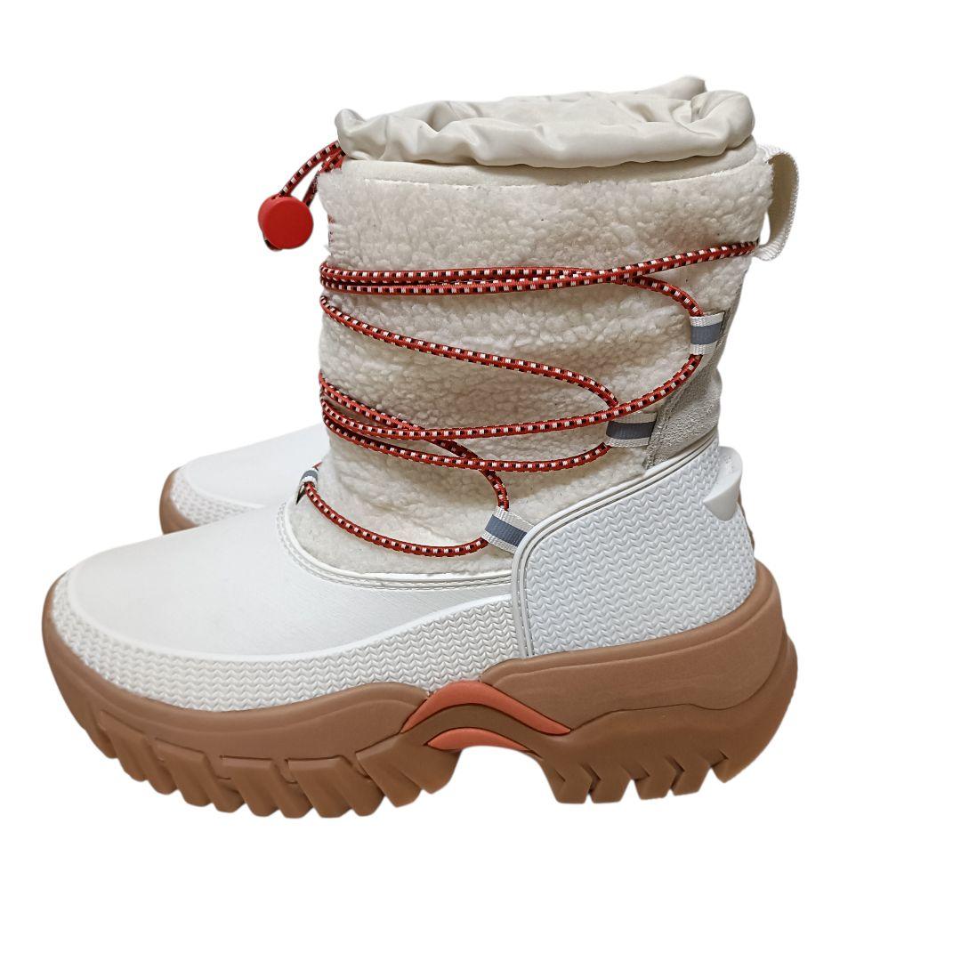 【極美品】HUNTER スノーブーツ ウォータープルーフ オフホワイト UK3