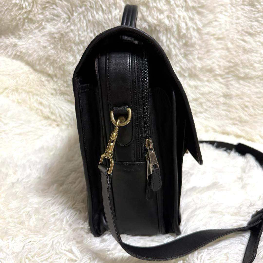 COACH オールドコーチ ショルダーバッグ ターンロック A4 2WAY 黒