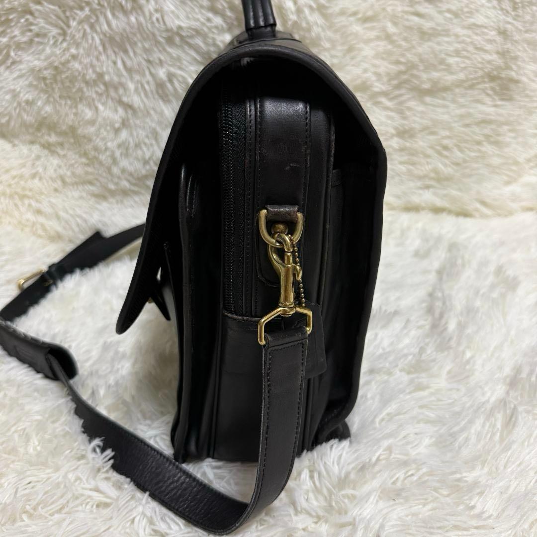 COACH オールドコーチ ショルダーバッグ ターンロック A4 2WAY 黒
