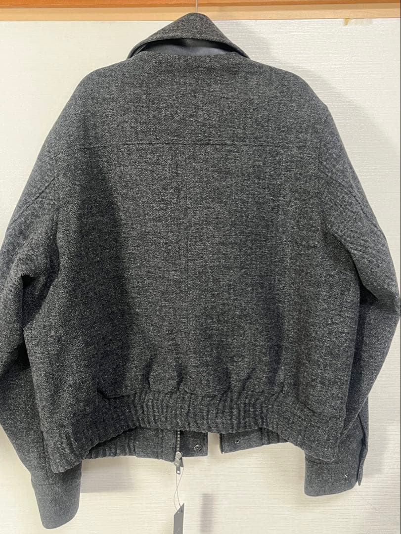 ウールブレンド　ヘリンボーンツイードファイヤーマンブルゾン