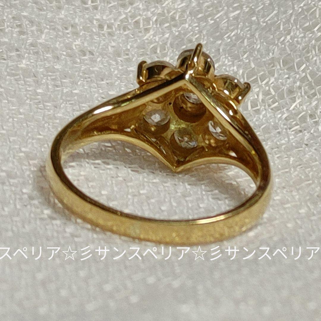 K18 ダイヤモンド1.04ctのフラワーリング