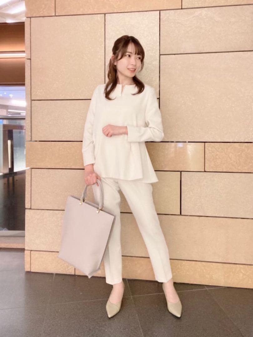 完売商品！プラステセットアップ　パールブラウス