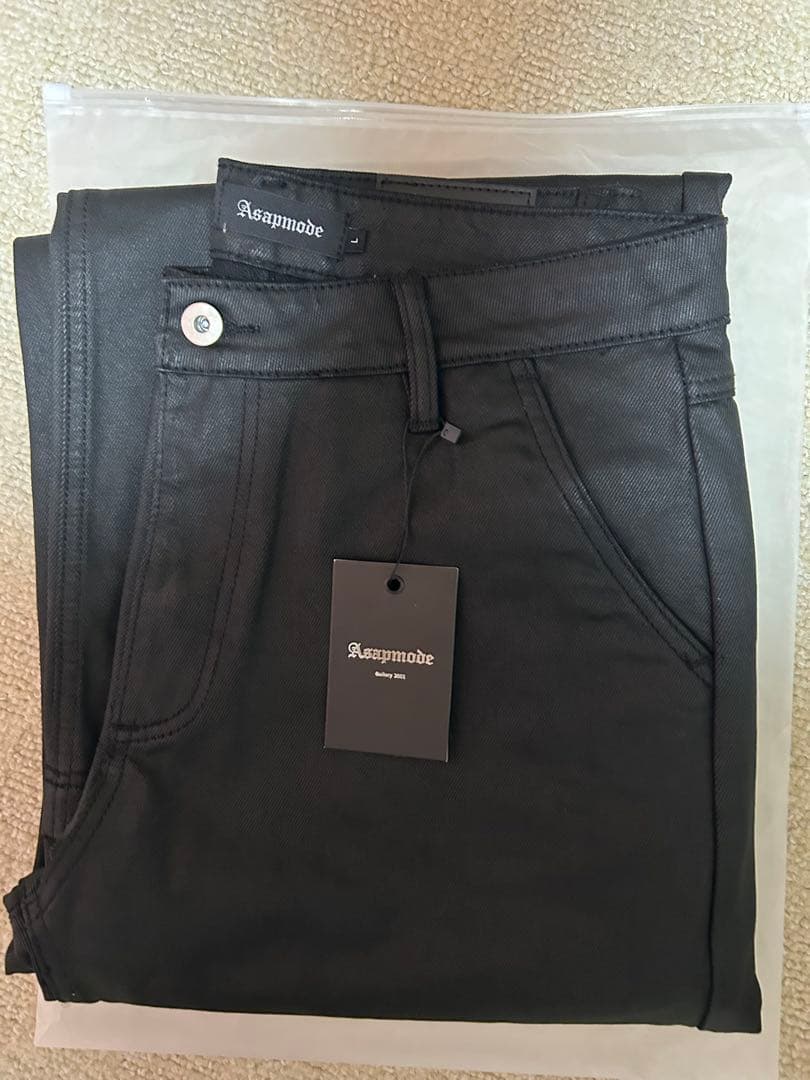 asapmode Oil Coating Wide-Leg Pants Lサイズ
