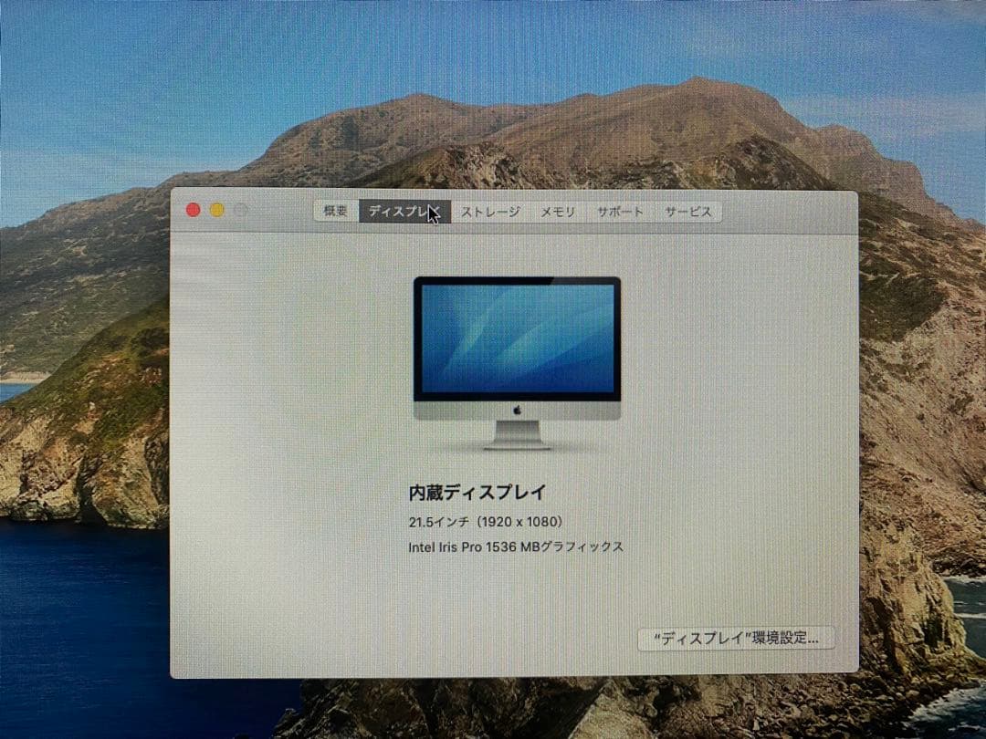 Macデスクトップ Apple iMac 21.5-inch Late 2013 ME086J/A
