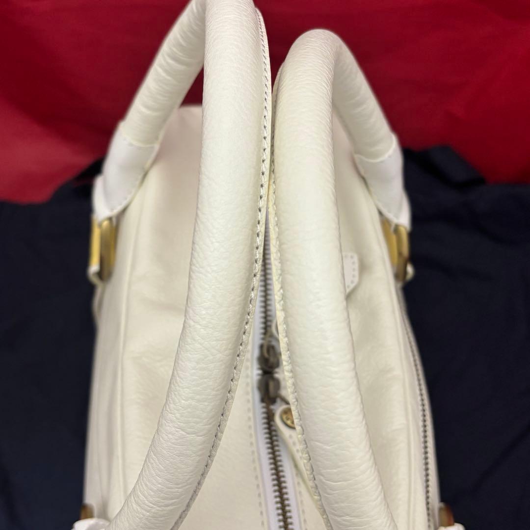 Burberry☆ホワイトレザーボストンバッグ 未使用