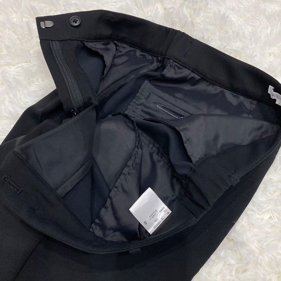 PLST プラステ ノーカラー ジャケット パンツ セットアップ 黒 Lサイズ