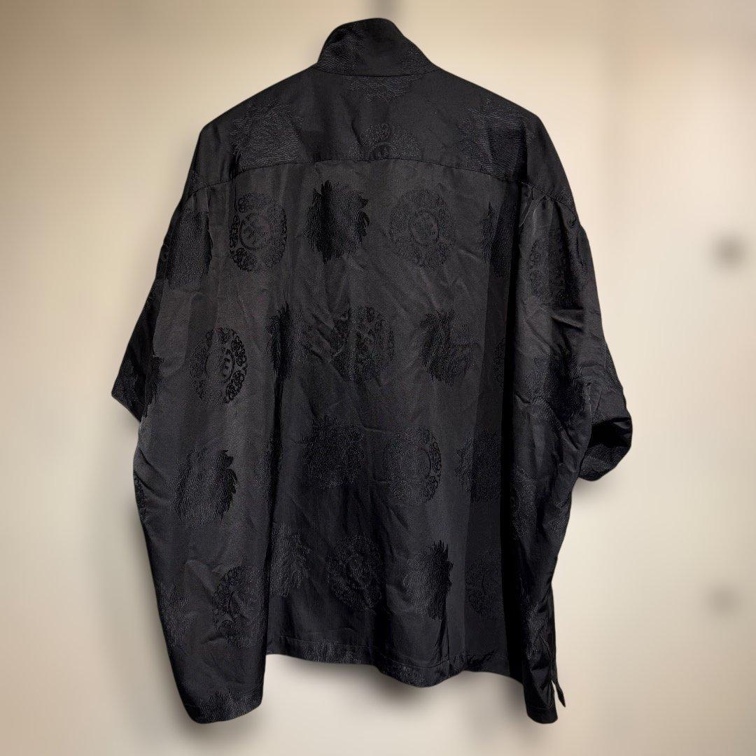 DELUXE x EVISEN メンズ ブラック サテン セットアップ XL