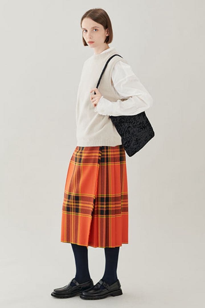 O'NEIL of DUBLIN(オニールオブダブリン)ラップスカート オレンジ