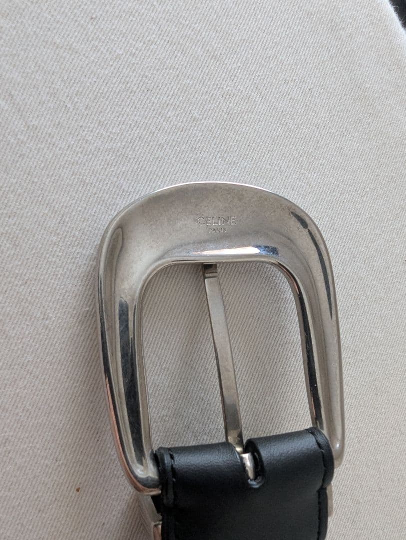 美品 CELINE ラージ 35MM ウエスタンベルト 80 エディスリマン