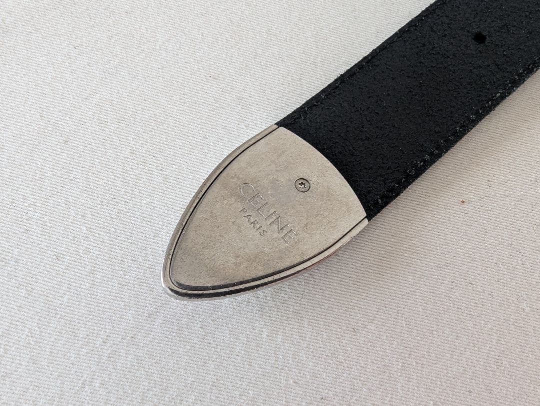 美品 CELINE ラージ 35MM ウエスタンベルト 80 エディスリマン