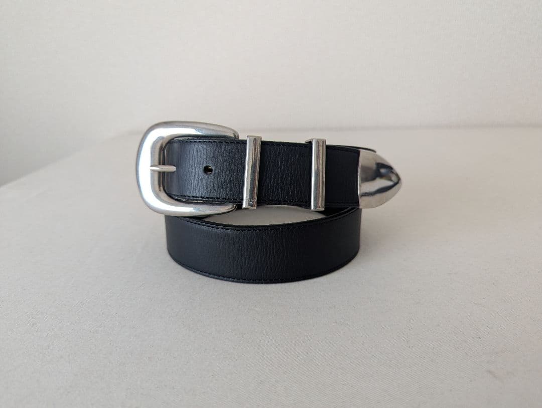 美品 CELINE ラージ 35MM ウエスタンベルト 80 エディスリマン