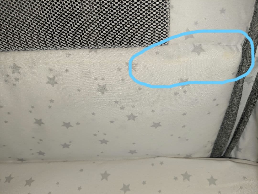 HZDMJベビーベッド グレー