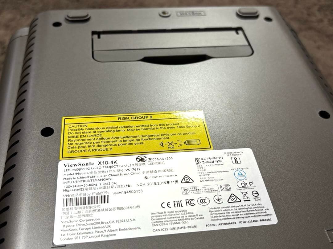 ViewSonic X10-4K プロジェクター 本体　4K 現状品
