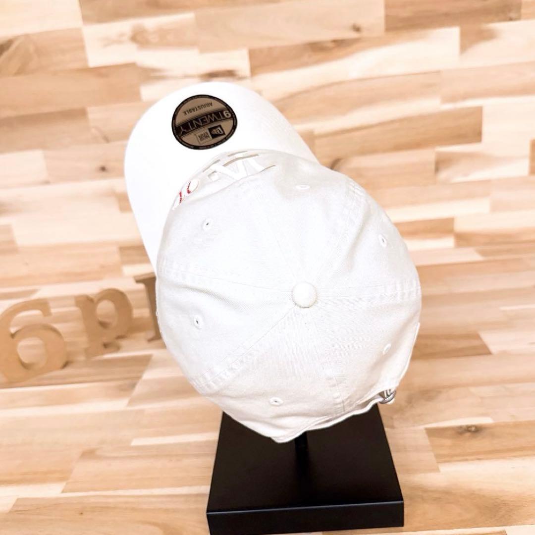 レア【ニューエラ×ドジャース】ハート ボール 刺繍LA キャップ アイボリー