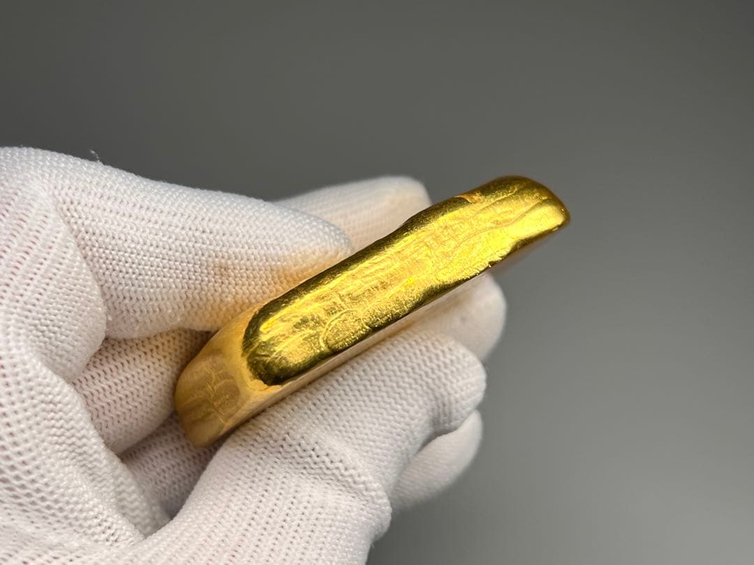 古銭　逸品金錠　金塊　雍正年造　赤金　文鎮　厚重　金鳳祥　福　金運　開運用へ