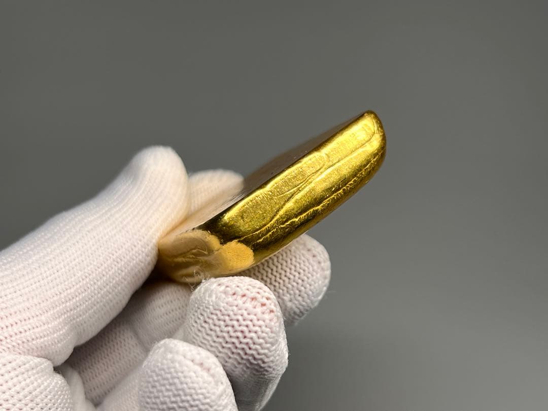 古銭　逸品金錠　金塊　雍正年造　赤金　文鎮　厚重　金鳳祥　福　金運　開運用へ