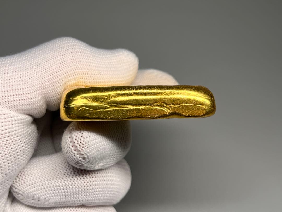 古銭　逸品金錠　金塊　雍正年造　赤金　文鎮　厚重　金鳳祥　福　金運　開運用へ