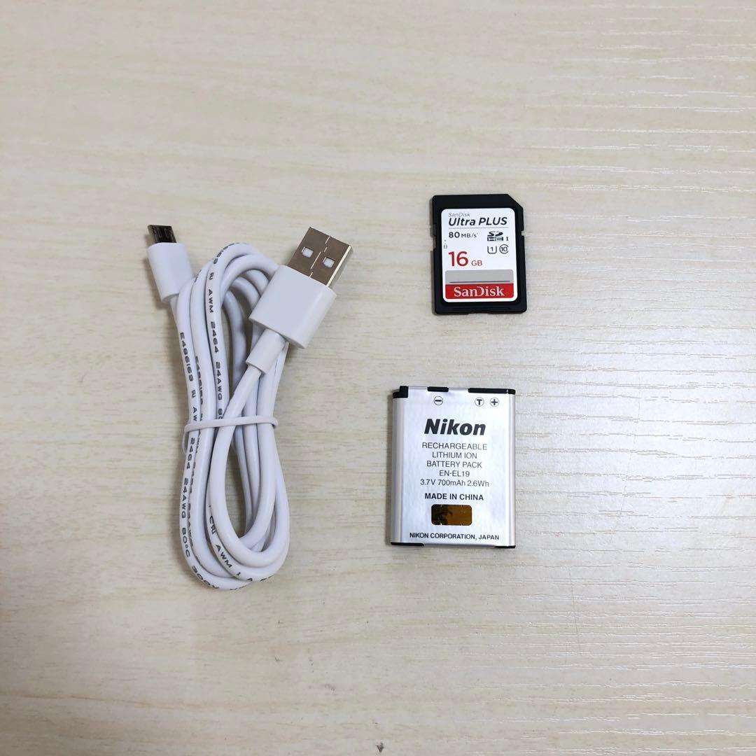 【美品】Nikon ニコン　COOLPIX W100 防水　ピンク　SDカード付