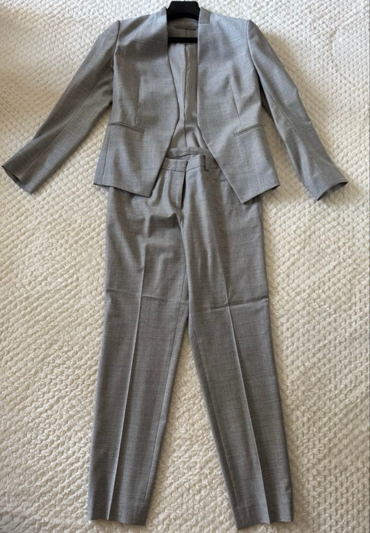 セオリー　 グレー ノーカラー スーツジャケット