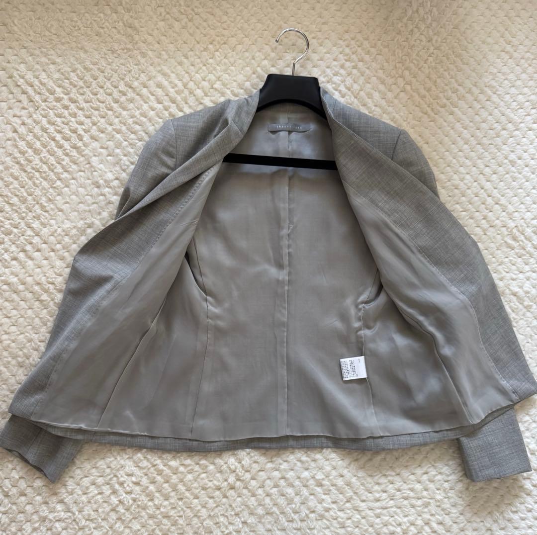 セオリー　 グレー ノーカラー スーツジャケット