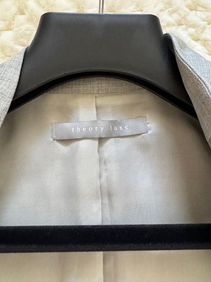 セオリー　 グレー ノーカラー スーツジャケット