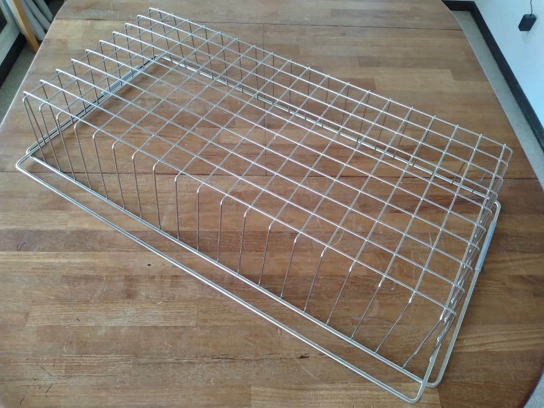 【訳あり】MUJI無印良品 ステンレスユニットシェルフ用ワイヤーバスケット2個