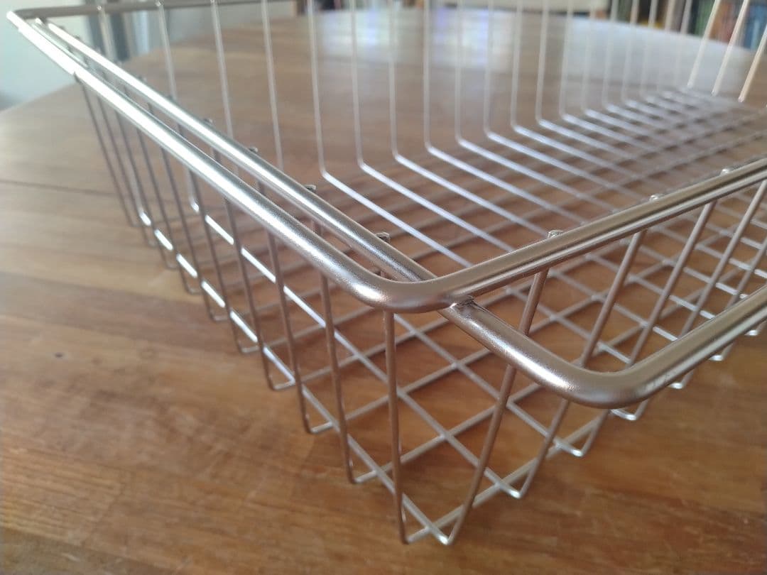 【訳あり】MUJI無印良品 ステンレスユニットシェルフ用ワイヤーバスケット2個